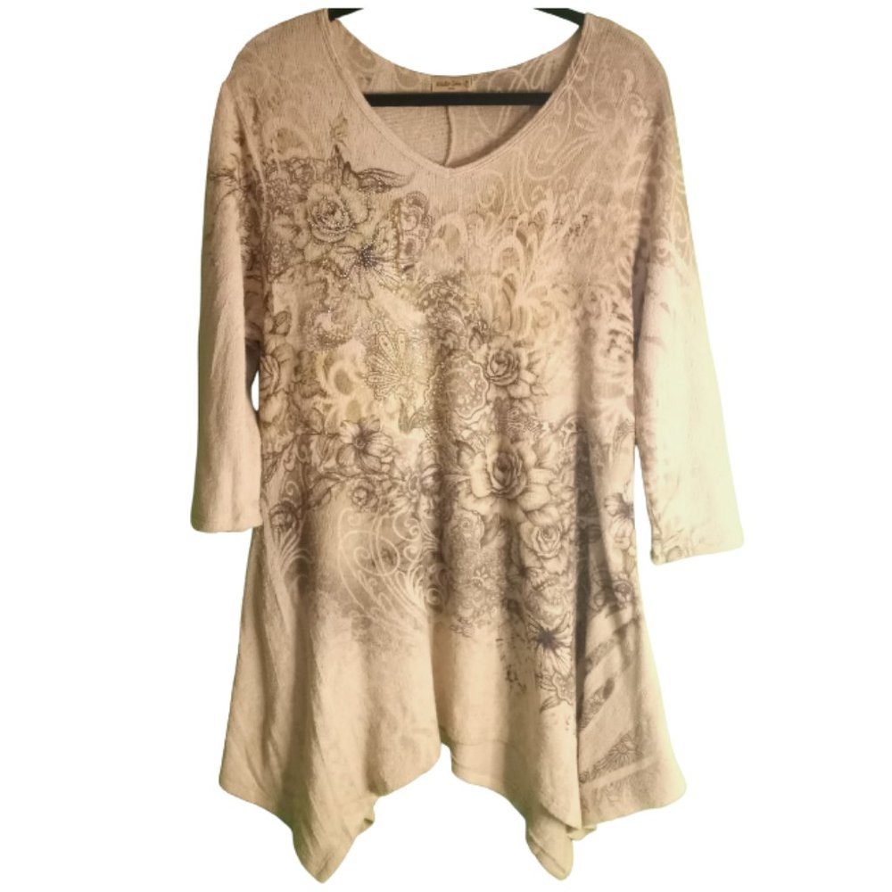 Womens L Studio Gem C. Knit Sweater